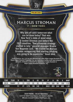 2020 Panini Select #77 Marcus Stroman Back