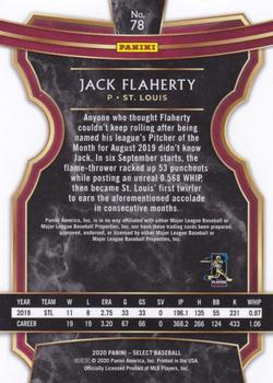 2020 Panini Select #78 Jack Flaherty Back