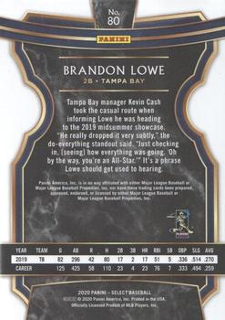 2020 Panini Select #80 Brandon Lowe Back