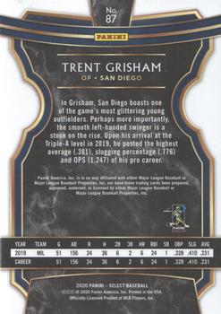 2020 Panini Select #87 Trent Grisham Back