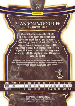 2020 Panini Select #89 Brandon Woodruff Back