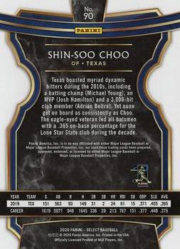 2020 Panini Select #90 Shin-Soo Choo Back