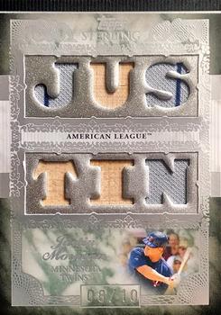 2007 Topps Sterling - Stardom Relics Six #SS38 Justin Morneau Front