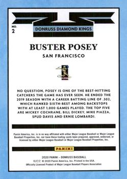 2020 Donruss - Yellow #2 Buster Posey Back