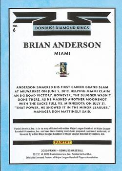 2020 Donruss - Yellow #6 Brian Anderson Back