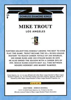 2020 Donruss - Yellow #9 Mike Trout Back