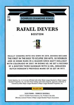 2020 Donruss - Yellow #16 Rafael Devers Back