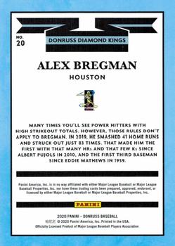 2020 Donruss - Yellow #20 Alex Bregman Back