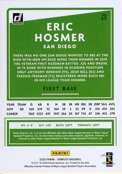 2020 Donruss - Yellow #65 Eric Hosmer Back