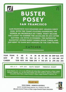 2020 Donruss - Yellow #93 Buster Posey Back