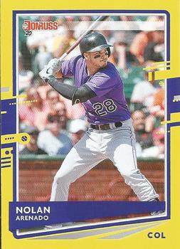 2020 Donruss - Yellow #147 Nolan Arenado Front