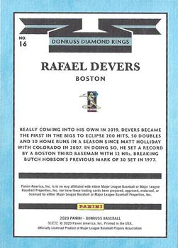 2020 Donruss - Independence Day #16 Rafael Devers Back