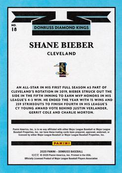 2020 Donruss - Independence Day #18 Shane Bieber Back