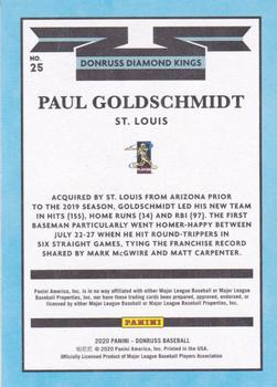 2020 Donruss - Independence Day #25 Paul Goldschmidt Back