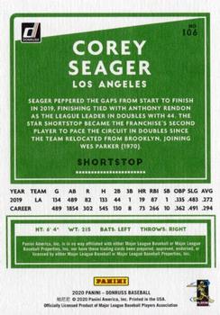2020 Donruss - Independence Day #106 Corey Seager Back