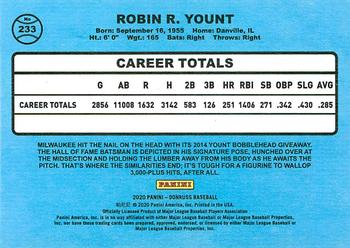 2020 Donruss - Independence Day #233 Robin Yount Back