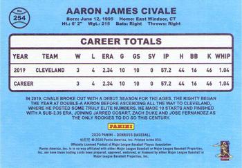 2020 Donruss - Independence Day #254 Aaron Civale Back