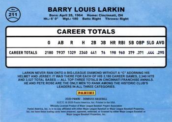 2020 Donruss - Press Proof #211 Barry Larkin Back