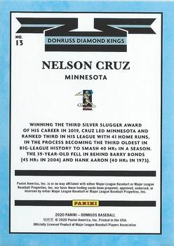 2020 Donruss - Holo Orange #13 Nelson Cruz Back