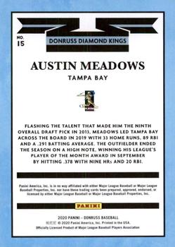 2020 Donruss - Holo Orange #15 Austin Meadows Back