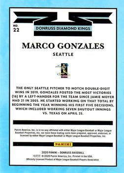 2020 Donruss - Holo Orange #22 Marco Gonzales Back