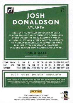 2020 Donruss - Holo Orange #87 Josh Donaldson Back