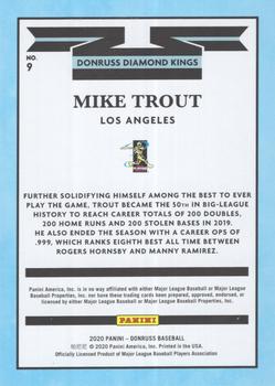 2020 Donruss - Holo Pink #9 Mike Trout Back