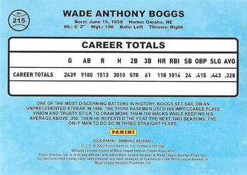 2020 Donruss - Holo Pink #215 Wade Boggs Back