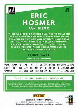2020 Donruss - Holo Red #65 Eric Hosmer Back