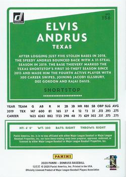 2020 Donruss - Holo Red #156 Elvis Andrus Back