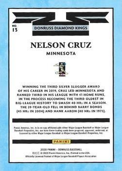 2020 Donruss - Milestone Stat Line #13 Nelson Cruz Back