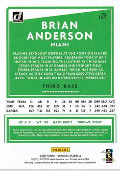 2020 Donruss - Milestone Stat Line #165 Brian Anderson Back