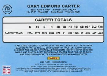 2020 Donruss - Milestone Stat Line #230 Gary Carter Back