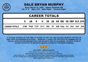 2020 Donruss - Milestone Stat Line #234 Dale Murphy Back