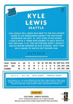 2020 Donruss - Career Stat Line #56 Kyle Lewis Back