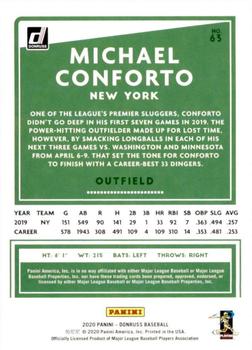 2020 Donruss - Career Stat Line #63 Michael Conforto Back