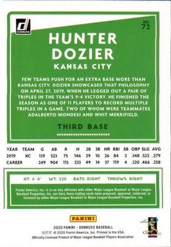 2020 Donruss - Career Stat Line #72 Hunter Dozier Back