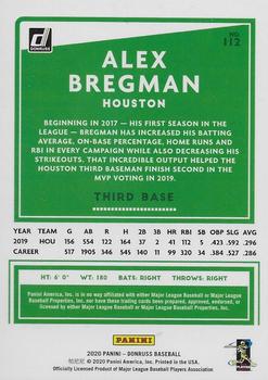 2020 Donruss - Career Stat Line #112 Alex Bregman Back