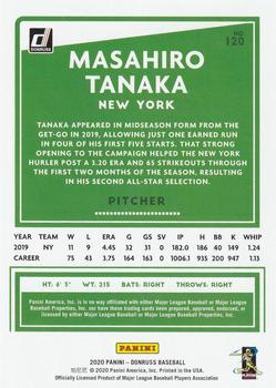 2020 Donruss - Career Stat Line #120 Masahiro Tanaka Back