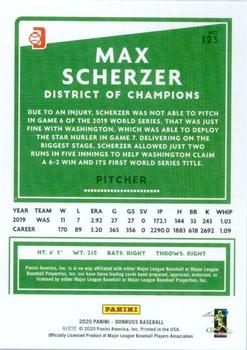 2020 Donruss - Career Stat Line #123 Max Scherzer Back
