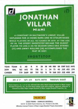 2020 Donruss - Career Stat Line #137 Jonathan Villar Back