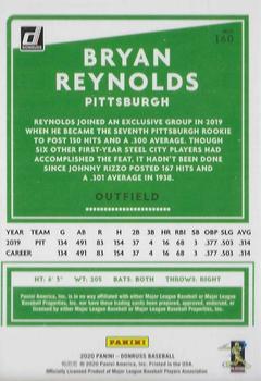 2020 Donruss - Career Stat Line #160 Bryan Reynolds Back