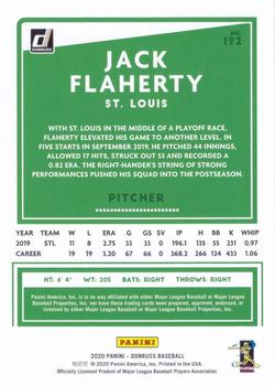 2020 Donruss - Career Stat Line #192 Jack Flaherty Back
