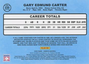 2020 Donruss - Career Stat Line #230 Gary Carter Back