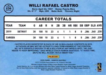 2020 Donruss - Career Stat Line #236 Willi Castro Back