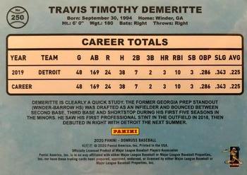 2020 Donruss - Career Stat Line #250 Travis Demeritte Back