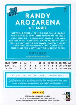 2020 Donruss - Season Stat Line #51 Randy Arozarena Back