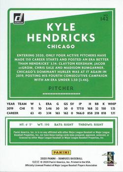 2020 Donruss - Season Stat Line #142 Kyle Hendricks Back