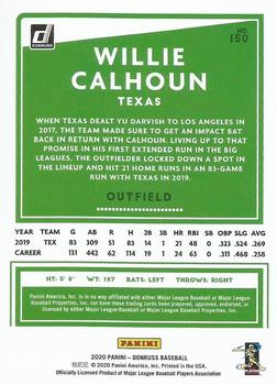 2020 Donruss - Season Stat Line #150 Willie Calhoun Back