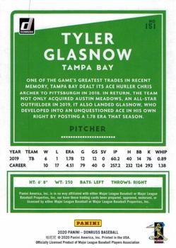 2020 Donruss - Season Stat Line #151 Tyler Glasnow Back
